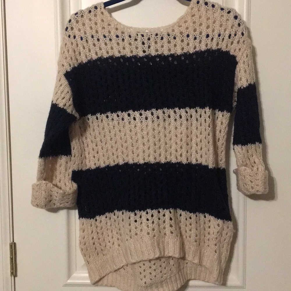 Navy and beige Sweater